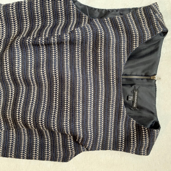 Mini blue and black dress for fall - Picture 2 of 5